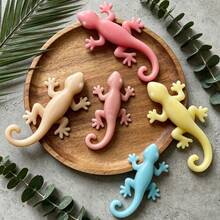3pcs/Set 8-Cavity Lizard Gecko Silicone Mold, DIY Tool For Exotic Pet Lovers, Reptile Themed Aromatherapy Candle, Plaster, Resin, Car Decor, Handmade Souvenir - 3PCS - View 3