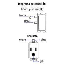 TRUPER KIT 2 PCS - Wall Plate With Single Outlet And Single Switch, Volteck Basic - White - View 5