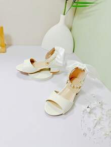 White Princess High Heel Sandals For Girls, Versatile For Students And Formal Occasions - White - View 5