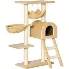 Die Kratzbäume, Kletterbäume, robusten Spieltürme mit mehreren Ebenen und Aktivitätszentren sind für den Innenbereich geeignet und ideal für Katzen. - 1 - Übersicht 2