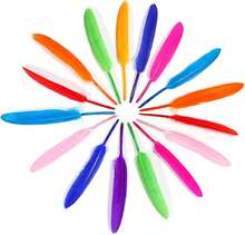 FeelfunFeather 120pcs Mix Colur Goose Cochettes Feather 4-6 Inch 10-15cm Bulk Natural For Wedding Party Halloween Decorations DIY Cosplay Gothic Costumes Crafts - ColorT - View 3