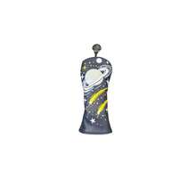Planet Meteor Theme Wooden Shaft Protector Golf Club Head Cover, 3D Saturn Ring Embroidery, Delicate Litchi Texture PU, Shock-Absorbing Head Cover For On-Course Use - Royal Blue - View 11