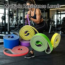 12-150 Lbs 2-Color Fitness Resistance Bands For Pull-Ups, Strength Training, Home Gym Muscle Strength And Body Stretching, Multi-Functional Thickened Durable Elastic Bands For Fitness Training And Stretching - Multicolor - View 7