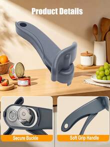 1/3 New Manual Can Opener, Designed Specifically For Iron Cans, Convenient And Practical Lid Opener, Non-Slip Design, Suitable For Various Sizes Of Iron Cans, Essential Can Opener For Home Kitchen - View 3