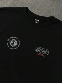 Unisex Oversized Graphic T-Shirt - 白色 - 查看 6