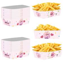 12/24Pieces Stitch Disposable Tableware Paper Trays, Paper Plates,Food Boxes For Birthday Wedding Party Supplies,Stitch Pooh‌ Gift Boxes - Cartoon - View 4