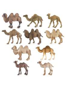 1pc/10pcs Realistic Desert Camel Decoration, Single Hump & Double Hump Camel Model Toy - Multicolor - View 4