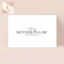 2pcs,His Elegant Two Pieces Wedding Greeting Card Set Features Chic Mixed Font Wording For Mother-In-Law And Father-In-Law, Thick Blank Inner Cardstock For Writing Personal Thankful Messages - One Size Fits All - View 9