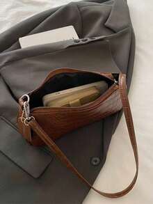 New Fashion Versatile Shoulder Bag, Women's Underarm Handbag - Brown - View 8