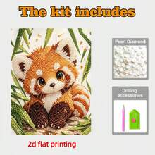 New Pearl Painting Red Panda DIY Handmade Pearl Painting, Suitable For Home And New Home Decor, A Gift For DIY Enthusiasts To Give To Friends, Frameless Diamond Painting Set. - Sets - View 6