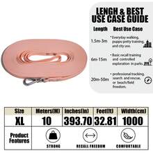 Bio-Polyester Long Dog Training Leash, Quick-Dry Stain-Resistant Pet Lead With Comfortable Handle, Suitable For Small, Medium, Large Dogs For Beach, Lake, Hiking, Camping - Multicolor - View 28
