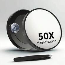 90X Magnifying Makeup Mirror With Strong Suction Cup - High Magnification For Professional Skincare Analysis, Compact Portable Design, Suitable For Home, Salon, Travel Use - Makeup Mirror Beauty Tool - Multicolor - View 13