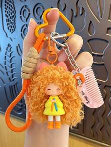 1pc Nifu Pendant/Bag Charm Keychain/Car Keychain/Women's Jewelry/Women's Bag Accessory/Birthday Gift For Friends - Multicolor - View 11