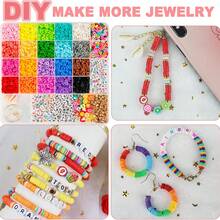 1 Set Polymer Clay Soft Clay Jewelry Making Kit, For Handmade DIY Crafts, Bracelets, Necklaces, Earrings, Bag Charms, Keychain Making (Random Color) - Multicolor - View 2