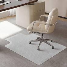 SHAREWIN Office Chair Carpeted Floors 120x90 With Lip Heavy Duty Anti-Slip Low Medium Pile Carpet Protector Rug Easy Clean - Clear for Carpet Floor - View 2