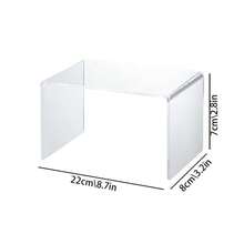 1pc Acrylic Display Stand Transparent Elevated Shoe Rack Shoe Holder Thickened Bent U-Shaped Acrylic Shelf - 1 Pc - View 5
