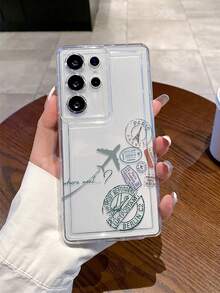 1件時尚創意個性化飛機線條印花手機殼，適合作為節日禮物，相容於 Galaxy S25、S24、S23/A15、Apple XS/XS Max/XR/11/12/13/14/14 Plus/15/15 Plus/16/16 Plus/7/8 Plus/17/17 Pro 及其他機型保護殼 - 彩色 - 查看 1