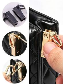 Metal Side Clip Strap With D-Ring And 4 Screws, Detachable Bag Connector, Handbag Hardware DIY Wallet Repair Sewing Craft Accessories - Multicolor - View 2