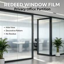 1 Roll Textured Decorative Glass Privacy Film, 100% UV Protection, Protects Home Privacy, Prevents Peeking, Suitable For Home, Office, Kitchen - White - View 3