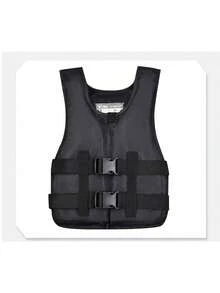 1pc Adult Life Jacket, High Buoyancy Design, Adjustable Straps, Breathable Quick-Dry Outer Material (Neoprene), EPE Foam Filling, Thick And Durable, Suitable For Swimming, Diving, Jet Skiing, Fishing And Other Water Activities - Black - View 12