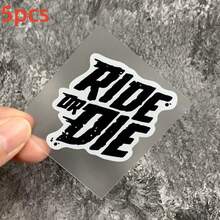 5pcs "RIDE OR DIE" Bicycle Stickers, Waterproof PET Material, Scratch-Resistant, Vibrant Colors, Can Decorate Bicycle Frame, Suitable For Road Bikes, Bicycles, Mountain Bikes, Cycling Decoration Accessories, Ideal Choice For DIY Enthusiasts And Cycling Lovers. - Multicolor - View 16