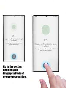 2pcs, Curved HD Clear Tempered Glass Screen Protector Compatible With Samsung S20/S21/S22/S23/S24 Ultra, Full Support Fingerprint Unlock, Edge To Edge Full Coverage Shockproof Anti-Oil Water Resistant Screen Film[Smartphone Screen Protector, Screen Protector, Pantallas, Compatible With Samsung, Phone Charm, Phone Case] - Clear - View 8