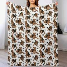 Airedale Pattern Throw Blanket For  Thin Soft Beds Blankets For Bed Blankets - Black - View 10