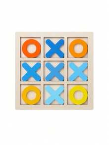 Wooden Chess Toys For Children's Puzzle Game XO Double Play Parent-Child Interaction Recommends Traditional Desktop Chess - 彩色 - 查看 12