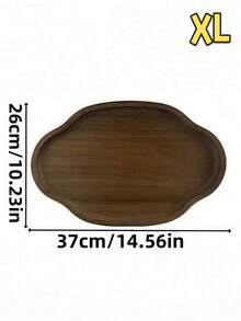 Vintage Walnut Wood Asymmetrical Cloud Tray, Living Room Aromatherapy Storage Tea Tray, Vanity Jewelry & Cosmetics Organizer Tray, Ins Style Home Decor Photography Prop - Multicolor - View 11