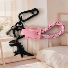 1pc Creative Dinosaur Keychain, Unisex Key Ring, Car Key Decoration, Hanging Ornament Couple Gift - Multicolor - View 7