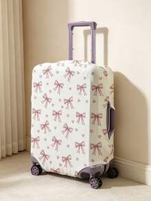 Elastic Luggage Cover, Thick Wear-Resistant Bow Print Pattern, Large Size Travel Suitcase Dust Cover - Multicolor - View 1