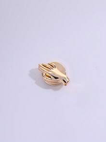 1 Pc Fashion Multi-Shaped Gold Women's Cufflinks And Decorative Clothing Buttons, Suitable For Daily And Festival Wear, Gifts For Friends - Gold - View 7