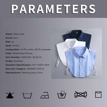 4/2/1 Pc Detachable Fake Collar, Unisex, Business Casual Versatile Sleeveless Dickey - Multicolor - View 7