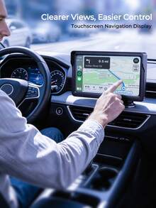REMAX 7英寸通用车载显示器；内置无线CarPlay和Android Auto；即插即用；车载显示器；触摸屏；快速安装汽车配件；适用于所有车型；汽车零部件；汽车配件；汽车必备 - M15 - 查看 4