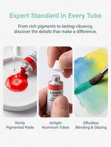 10/12/24 Colors Watercolor Paint Set 12ml Tubes High Pigment Transparent For Artists Students,Art Enthusiast - Watercolor Paint Set - View 3