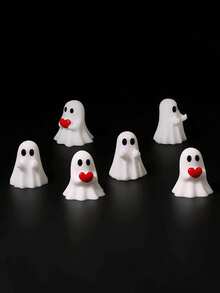 10pcs Halloween Ghost Decorations, Cute Ghost Ornaments Suitable For, Creative Fashion Decor To Enhance Holiday Atmosphere,Halloween Decorationroom Decor,Squishy,Wedding,Dorm Essential,Fall Decor,Fan,Back To School,Kitchen Essentials,Decor,Closet - Multicolor - View 4