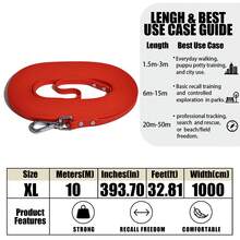 Bio-Polyester Long Dog Training Leash, Quick-Dry Stain-Resistant Pet Lead With Comfortable Handle, Suitable For Small, Medium, Large Dogs For Beach, Lake, Hiking, Camping - Multicolor - View 13