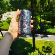 1 Roll Iridescent Glitter Crochet Yarn, 100g Shiny Metallic Color Crochet Yarn, Suitable For Handmade Knitting, DIY Macrame Weaving Craft Rope, Can Be Used For Bag Making - 100g - View 12
