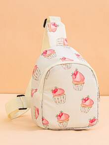 1PC Toddler Cute Printed One Shoulder Chest Bag, Heart/Bear/Unicorn/Bow/Dinosaur Cartoon Crossbody Bag, Adjustable Lightweight Comfortable Casual Small Sling Bag, Suitable For Toddler Daily School, Outdoor Travel Storage Shoulder Bag - Multicolor - View 9
