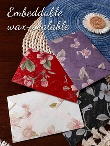 Luxury Envelopes, High-End Unique, Elegant & Exquisite, Invitation Envelopes, Gold Foil Embossed Pattern, Premium Gold Foil Envelopes, Classic & Sophisticated, Perfect For Wedding Invitations, Birthday Invitations, Parties And Gifts. - Multicolor - View 9