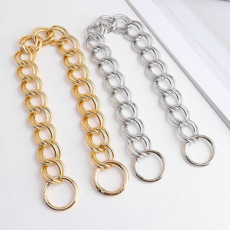 SinHo Women's Bag Chain Strap Replacement Double-Loop Aluminum Alloy Chain Chunky Purse Chain Short Strap Handles Replacement For Handbag - Multicolor - View 1