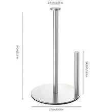 1pc Kitchen Paper Towel Holder, Kitchen Paper Roll, Countertop Paper Roll Dispenser, Stainless Steel Kitchen Paper Towel Holder With Weighted Base, Heavy Duty Countertop Storage Rack, Suitable For Paper Towels, Facial Tissues - Multicolor - View 9