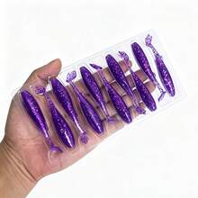 Floating Soft Plastic Swimbait Paddle Tail Shad Lure Soft Bass Shad Bait Minnow Paddle Tail Swim Bait For Bass Trout Walleye - Multicolor - View 8