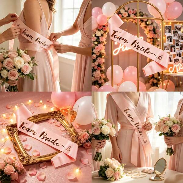 3 Gold Printed Shiny Silk Woven Long Adjustable Shoulder Straps, Widened, High-End And Luxurious Style, Suitable For Weddings, Birthdays, Parties, Gift Boxes, Wedding Props Ironing