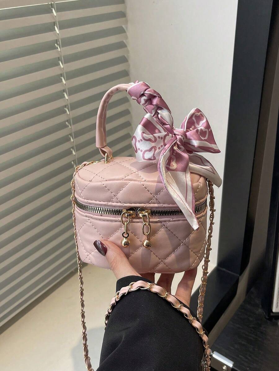 新款時尚經典多功能PU防水布料絎縫女款手提包