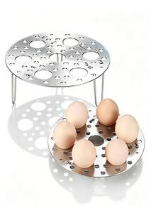 1 pieza Rejilla plegable de acero inoxidable para cocinar huevos al vapor, rejilla de cocina multifuncional para cocinar al vapor, rejilla para cocinar pan al vapor, rejilla resistente al agua para cocinar verduras al vapor, muy adecuada para cocinar huevos, pan, pescado, dumplings, patatas, batatas, maíz, etc. - Multicolor - Ver 11
