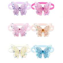 6pcs/Pack (Random Color/Pattern) Adjustable Dog Bow Tie Collar, Suitable For Small Puppies, With Bow Tie Decoration, Spring/Summer Fashion Pet Supplies, Suitable For Parties, Photography, Daily Wear - Bow Tie Collar - Multicolor - View 10