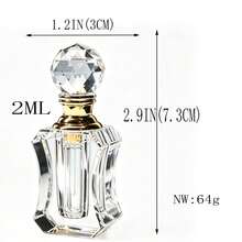 WALTZ&F Crystal Perfume Bottle With Crystal Ball Refillable Empty Decorative Glass Bottle For Essential Oil Girl Or Women Gift For Dresser Table Decor 2ML - 1PC - View 3