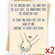 1pc Funny Love Message Anniversary Greeting Card, Blank Inside For Personalized Note, Comes With Envelope, Suitable For Boyfriend, Girlfriend, Husband, Wife, Any Occasion, Valentine's Day And Birthday Gift - Sets - View 8