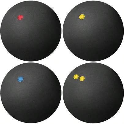 Toddmomy Bolas De Calabaza Elásticas para Squash 1.53In Juego De 4 Pelotas De Rebote para Entrenamiento Interior Y Práctica con Raqueta Mejorar Coordinación Mano-Ojo Y Velocidad De Reacción